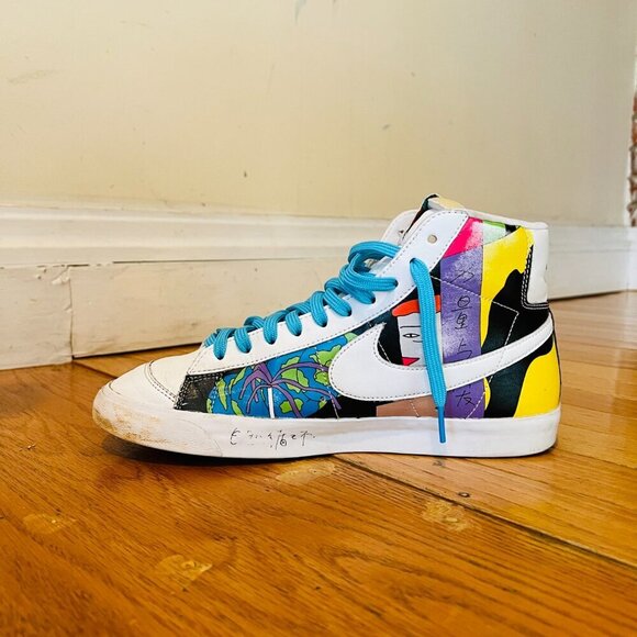 Size 9.5 - Nike Blazer Mid 77 Flyleather x Ruohan Wang - Picture 9 of 16